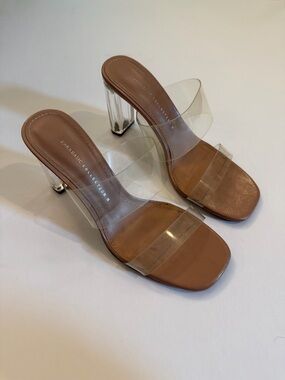 Zara Clear-Strap Block Heel Sandals